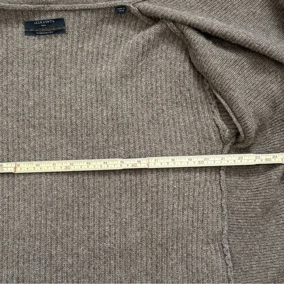 ALLSAINTS Lori Blanket Cardigan Oversized Wool Cashmere Asymmetrical Drape M/L - Picture 8 of 10